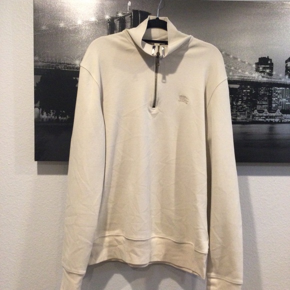 Mens Burberry Brit Pullover quarter zip SZ M - Picture 1 of 9